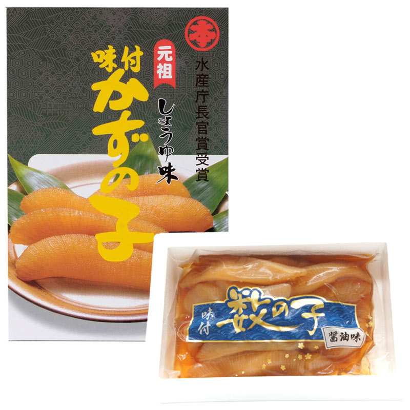 味付数の子醤油味 400g 有色 化粧箱入り中身