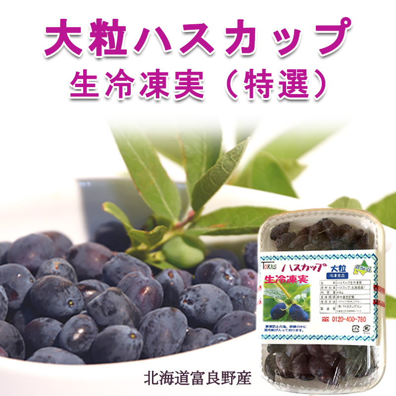 大粒ハスカップ生冷凍実（特選）400ｇ 北海道富良野産【TKSタングロン】
