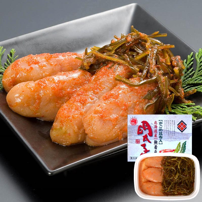 がごめ昆布入無着色明太子 120g【鹿部町 丸鮮道場水産】