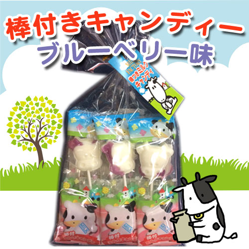 棒付きキャンディーブルーベリー味（6本入）【摩周草原 渡辺体験牧場】