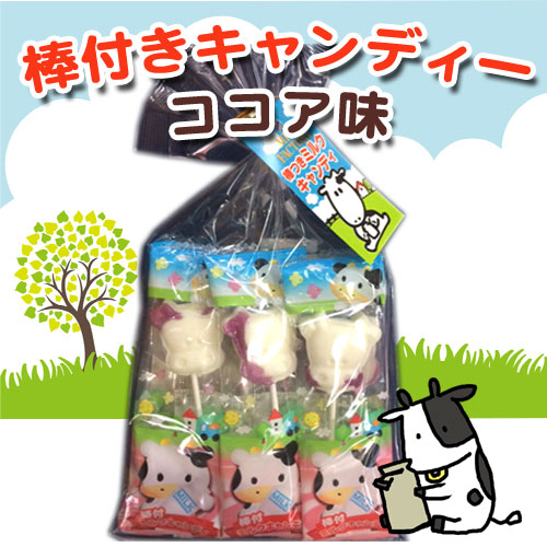 棒付きキャンディー ココア味（6本入）【摩周草原 渡辺体験牧場】