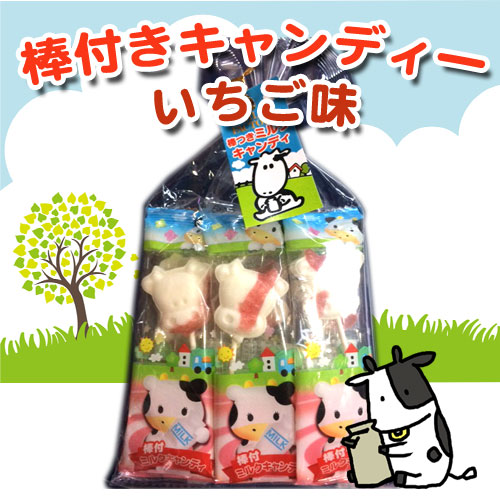 棒付きキャンディー いちご味（6本入）【摩周草原 渡辺体験牧場】
