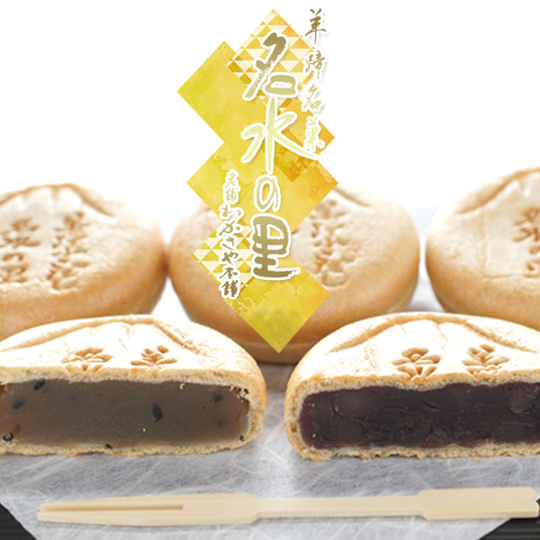 名水の里もなか 5個入り（小倉あん×3／白あん×2）【札幌 わかさや本舗】