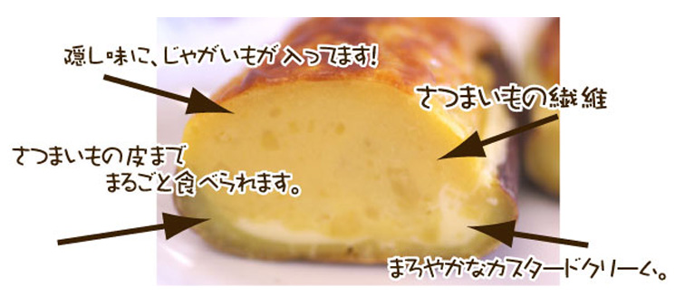 窯焼きポテトのプレーン・あずき・いもくりなんきんの5本セットです。のこだわり