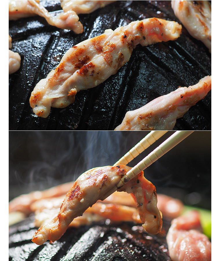 味付きなので後は焼くだけで焼き肉店と同じ本格的な味をお楽しみ頂けます。