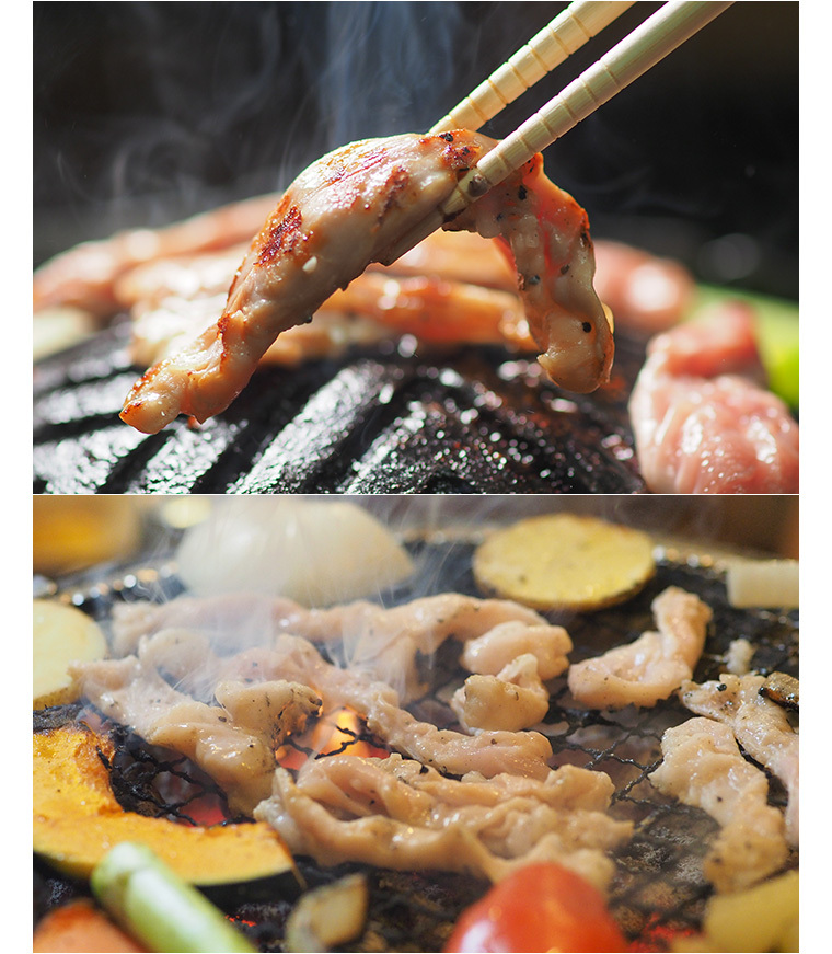 豚塩ホルモン+豚塩の焼肉