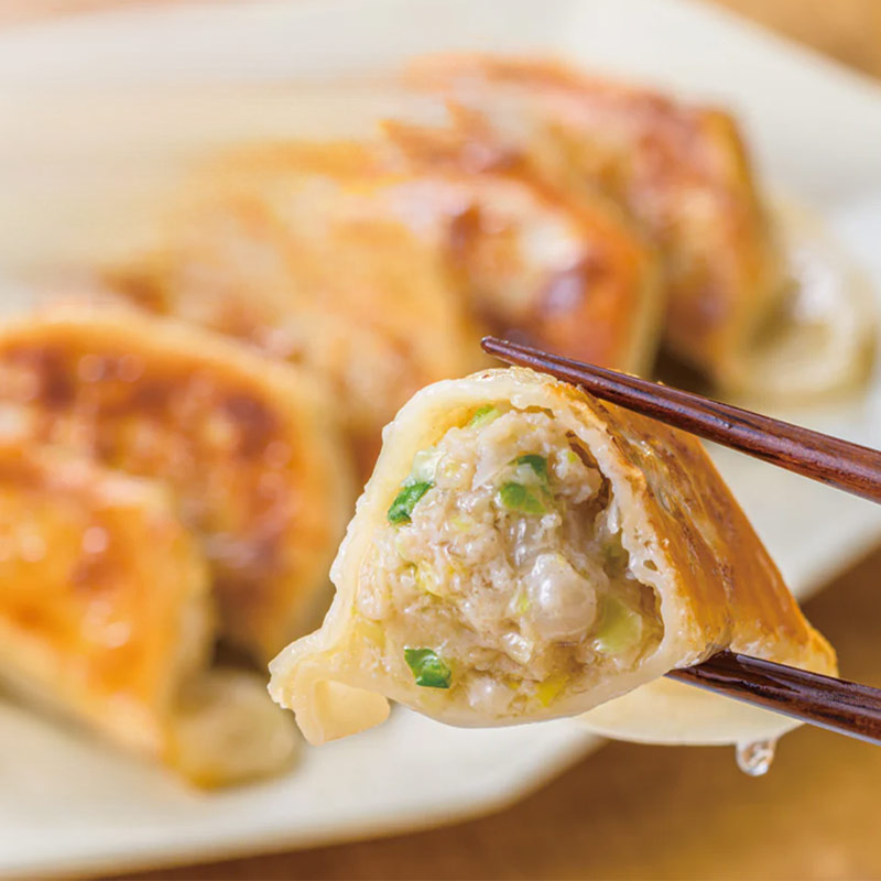 全て国産にこだわった食材を使った餃子。