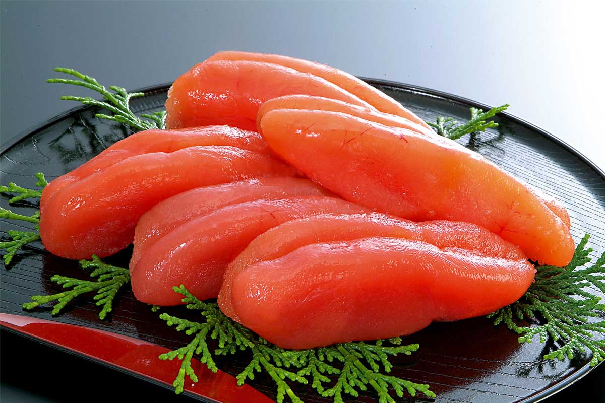 北海道産たらこ盛り付け