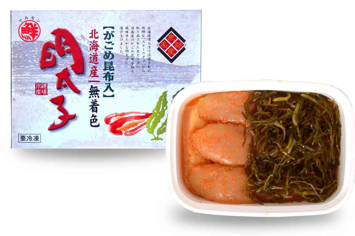 がごめ昆布入無着色明太子 120ｇ のパッケージ