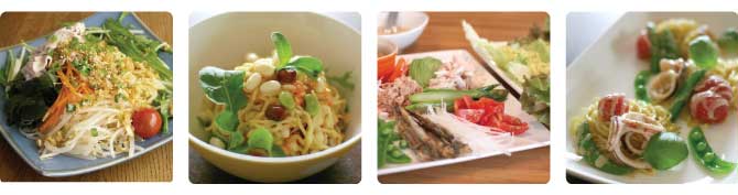 ラーメンサラダ料理