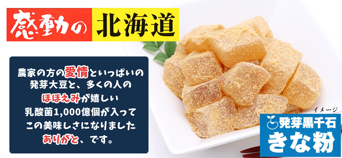 感動の北海道 発芽黒千石きな粉 60ｇ【中村食品産業】