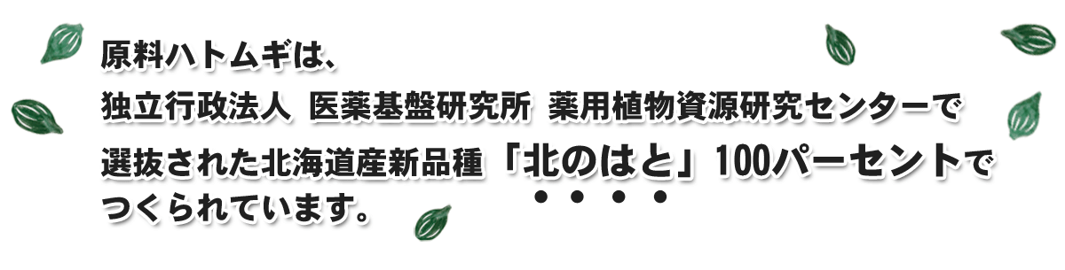 ハトムギ（北のはと）粒【国産生薬】