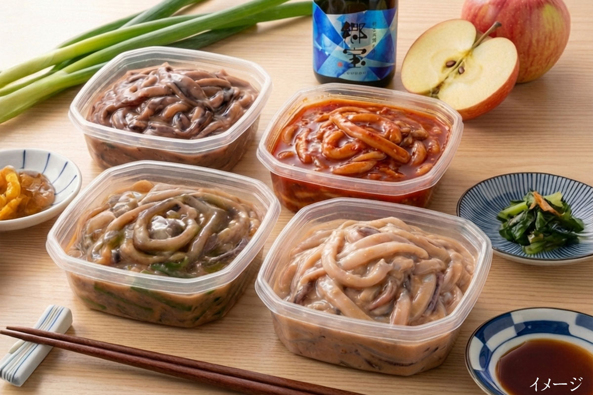 函館大人の塩辛 4点セット（塩辛みそワイン・塩辛みそ辛ラー油・塩辛ねぎみそいか・塩辛　みそいかす）【函館 たかせ】