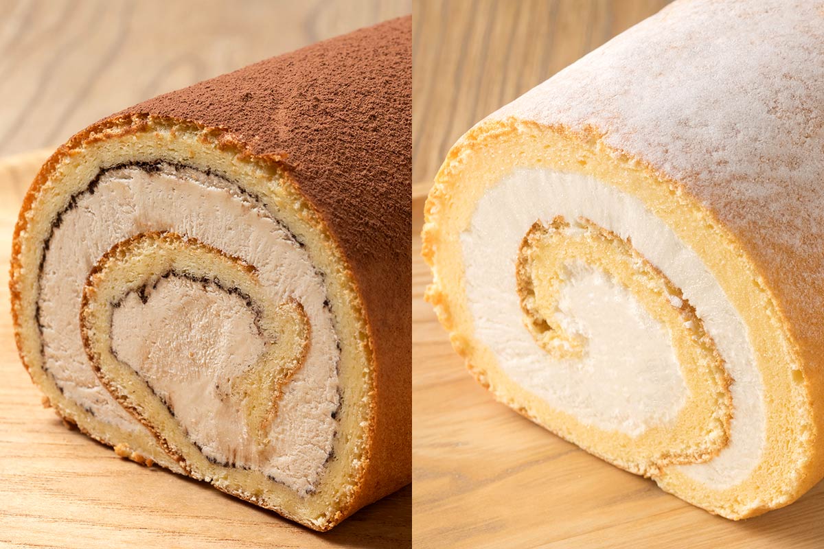 ロールケーキ食べくらべセット（トテッポロール・ティラミスロール各1本）中身