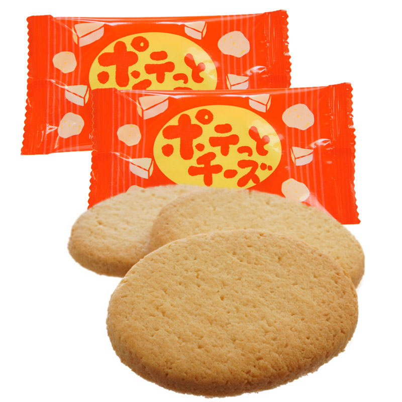 じゃがいも、バター、小麦粉を使用し、チーズ風味に仕上げたクッキーです。【わかさや本舗】